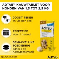 AdTab Kauwtablet Hond 1,3 - 2,5kg 2