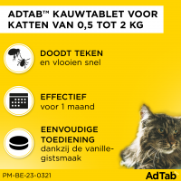 AdTab Kauwtablet Kat 0,5 - 2,0kg 2
