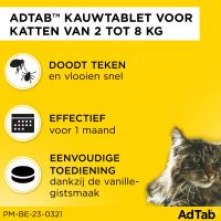 AdTab Kauwtablet Kat >2,0 - 8,0kg 2