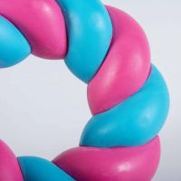 Hondenspeeltje Mallow Ring roze/blauw 5