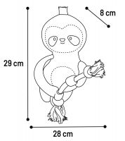 Speelgoed Puppy Phoebe Luiaard met Touw Bruin 3