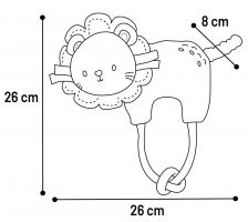 Speelgoed Puppy Kobe Leeuw met Touw Bruin 3