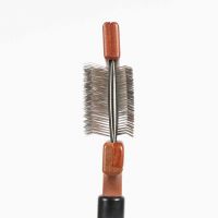 Japandi Duo Slickerborstel met Flexibele Kop Bruin 4