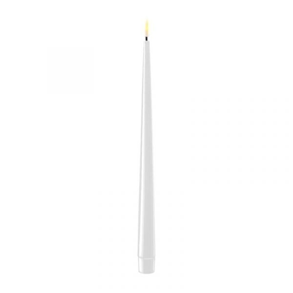 DeluxeHomeart White LED Shiny Dinner Candle D: 2,2 * 28 cm (2 pcs.)