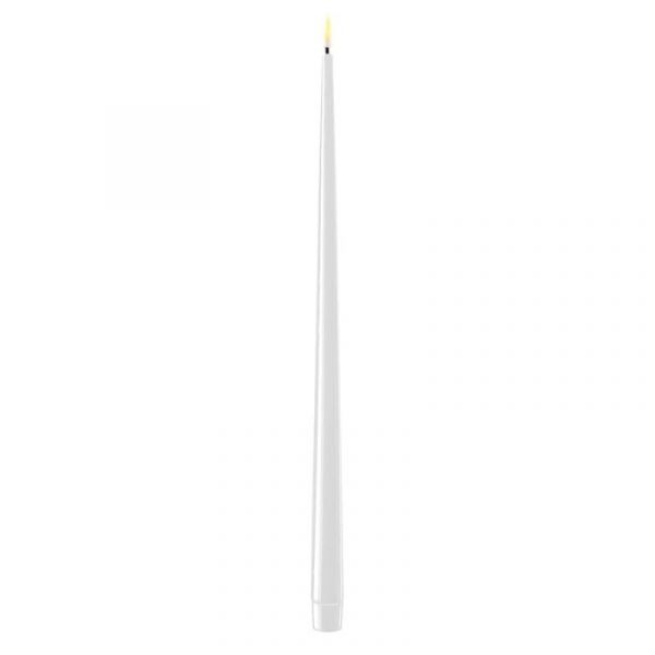 DeluxeHomeart White LED Shiny Dinner Candle D: 2,2 * 38 cm (2 pcs.)