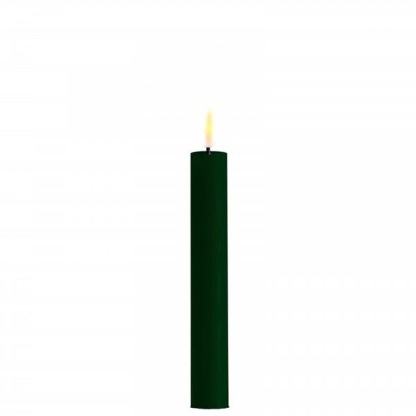 DeluxeHomeart Dark Green LED Dinner Candle D: 2,2 * 15 cm (2 pcs.)