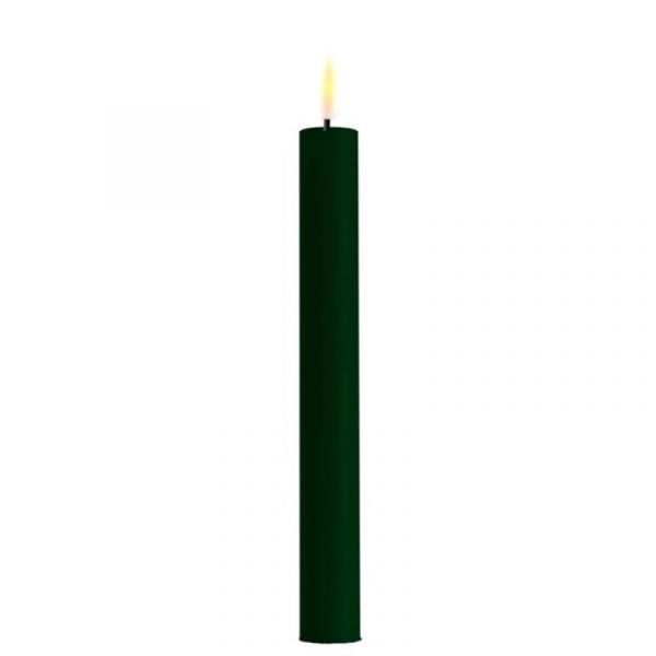 DeluxeHomeart Dark Green LED Dinner Candle D: 2,2 * 24 cm (2 pcs.)