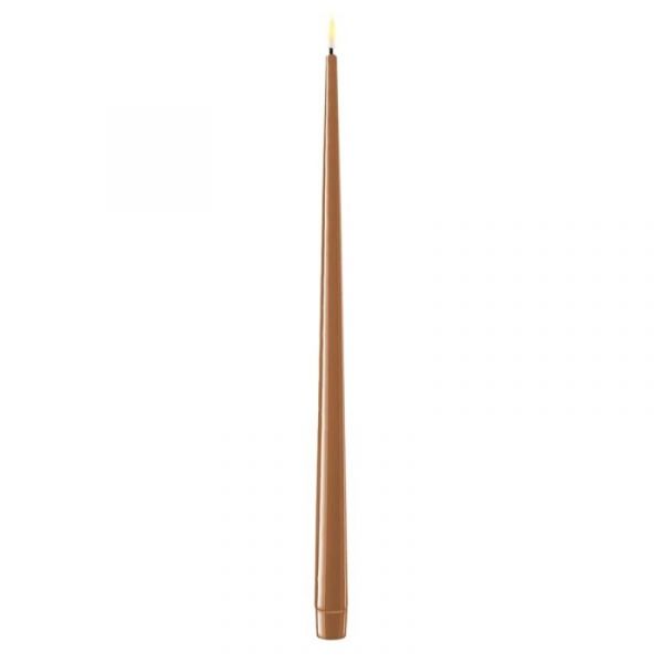 DeluxeHomeart Caramel LED Shiny Dinner Candle D: 2,2 * 38 cm (2 pcs.)