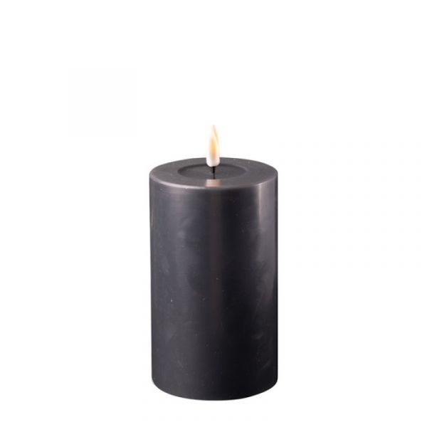 DeluxeHomeart Black LED Candle D: 7,5 * 12,5 cm