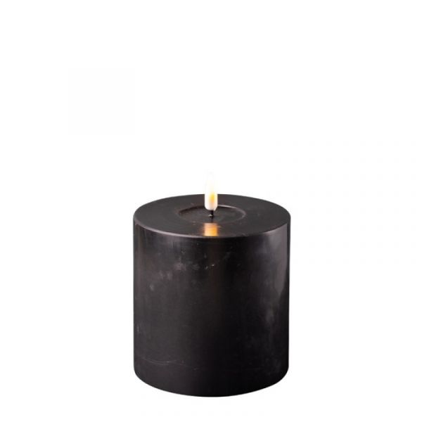 DeluxeHomeart Black LED Candle D: 10 * 10 cm