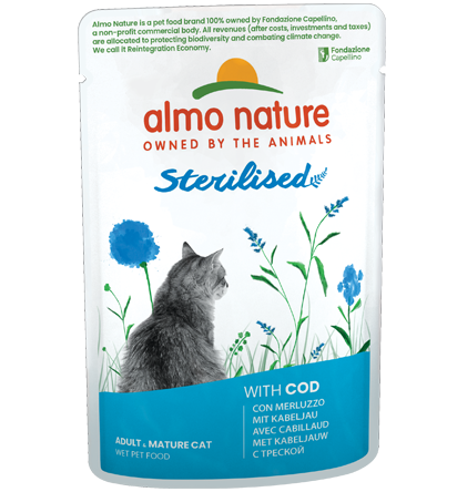 Almo Nature Sterilised met Kabeljauw