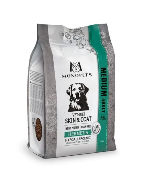 Monopets Hypoallergenic Medium Vet-Diet Skin & Coat Hermetia