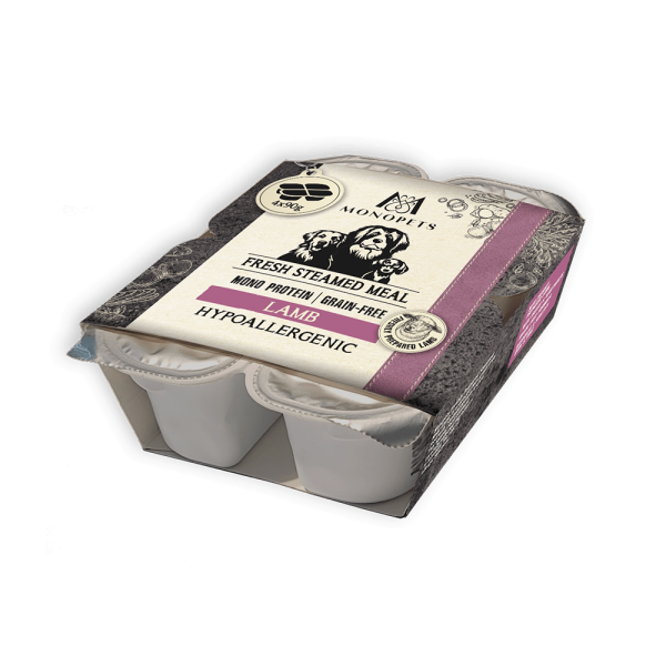 Monopets Fresh Steamed Meal Lamb 4 x 90gr.