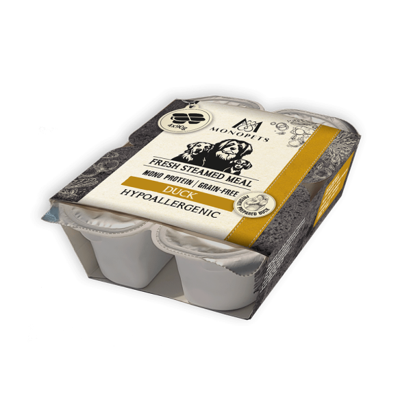 Monopets Fresh Steamed Meal Duck 4 x 90gr
