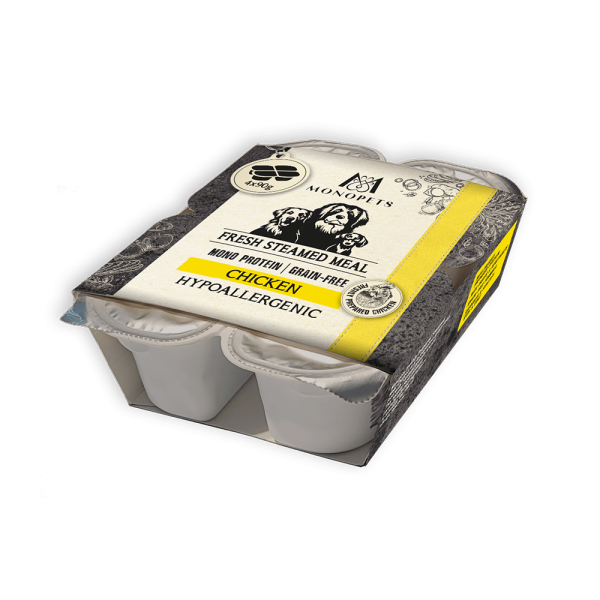 Monopets Fresh Steamed Meal Chicken 4 x 90gr