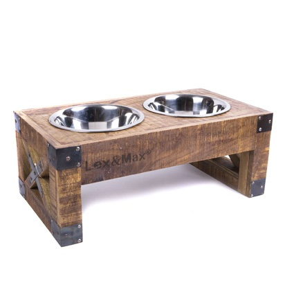 Wooden Feeder with Bowl