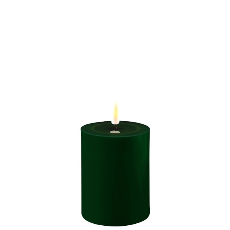 DeluxeHomeart Dark Green LED Candle D: 7,5 * 10 cm