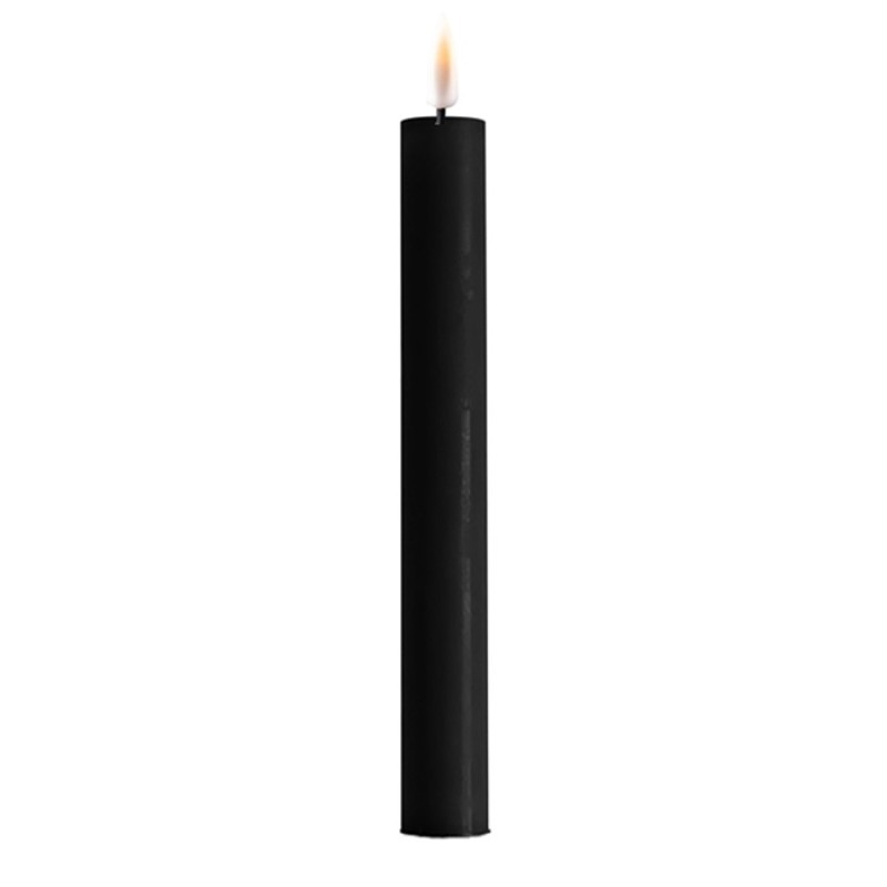 DeluxeHomeart Black LED Dinner Candle D: 2,2 * 24 cm (2 pcs.)