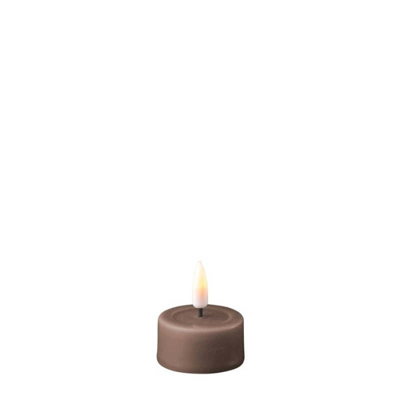 DeluxeHomeart Mocca LED Tealight Candle D: 4,1 * 4,5 cm (2 pcs.)