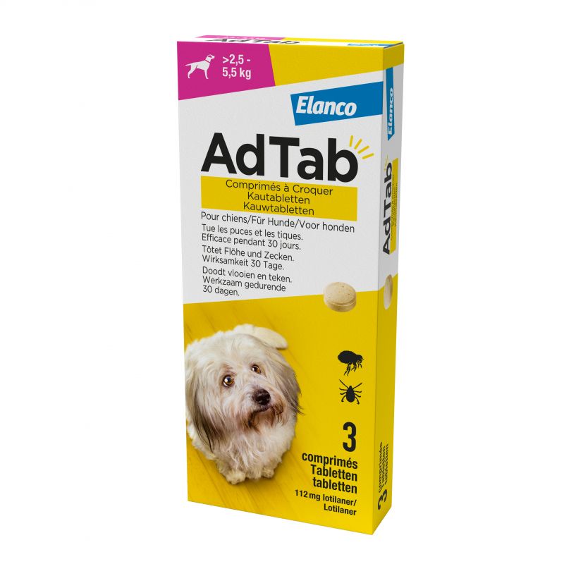 AdTab Kauwtablet Hond >2,5 - 5,5kg