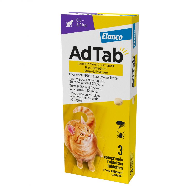 AdTab Kauwtablet Kat 0,5 - 2,0kg