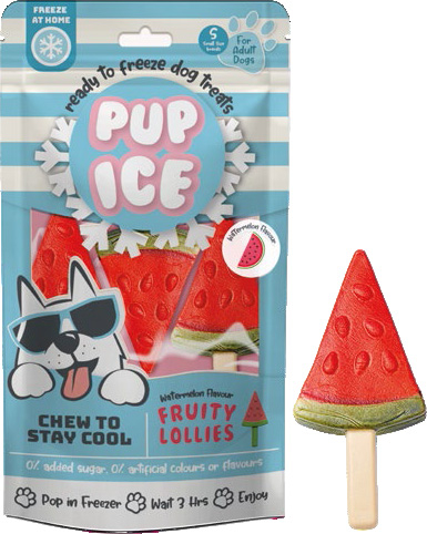 Pup Ice Hondenijsje Fruit Lollie Watermeloen pak a 3 stuks