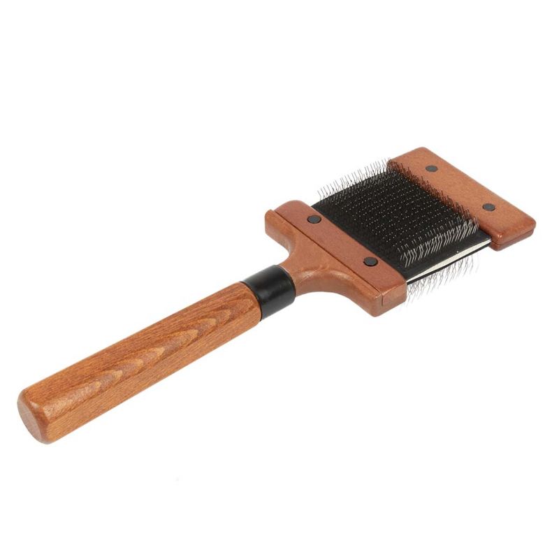 Japandi Duo Slickerborstel met Flexibele Kop Bruin